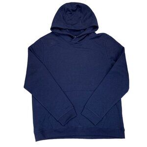 ID Ideology Mens Solid Fleece Hoodie Navy Blazer XL